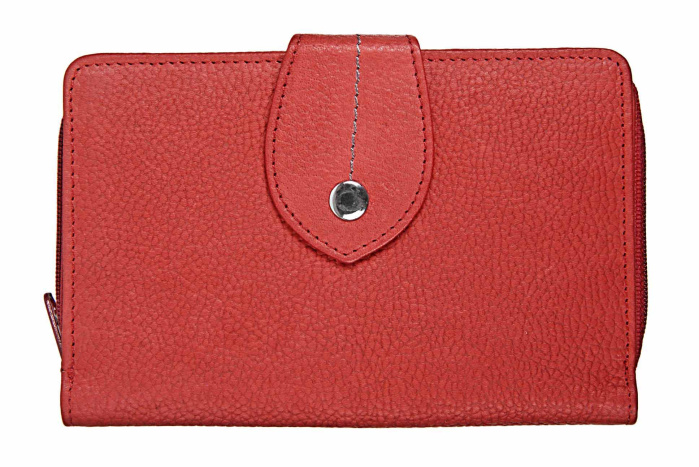 detail Kožená dámská peněženka, upínka - zip