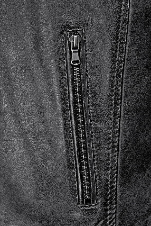 detail Pánská kožená bunda