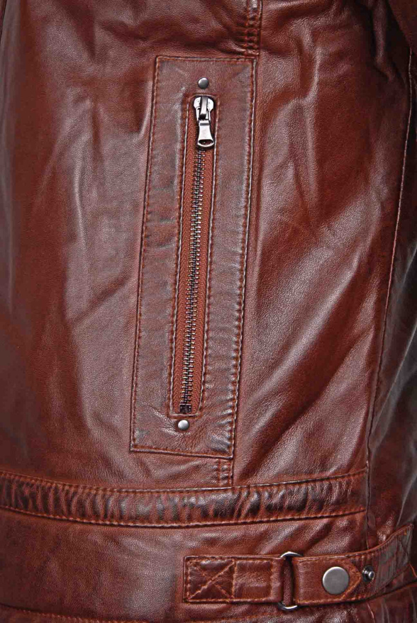 detail Pánská kožená bunda