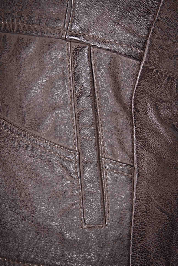 detail Kožená dámská bunda, VĚTŠÍ VELIKOST