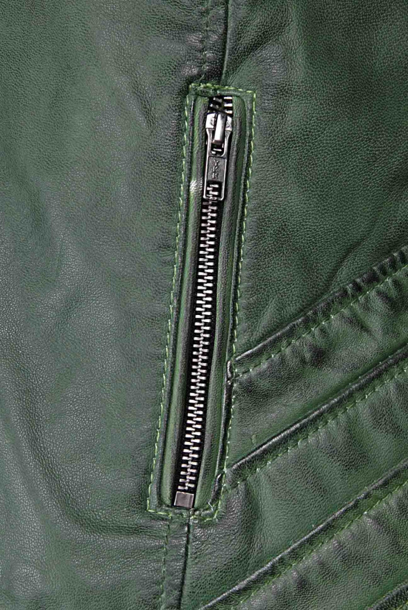 detail Dámská kožená bunda, VĚTŠÍ VELIKOST