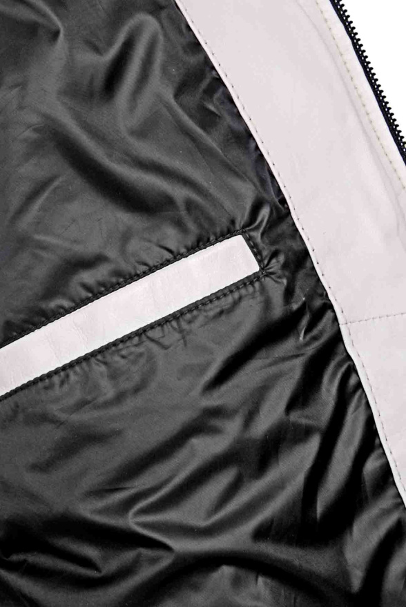 detail Kožená dámská zimní bunda