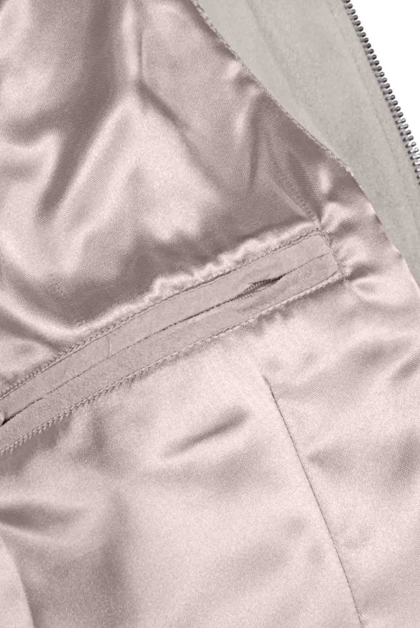 detail Dámské kožené sako velur