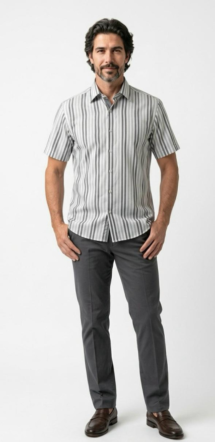 detail Pánská košile SLIM FIT kr. rukáv